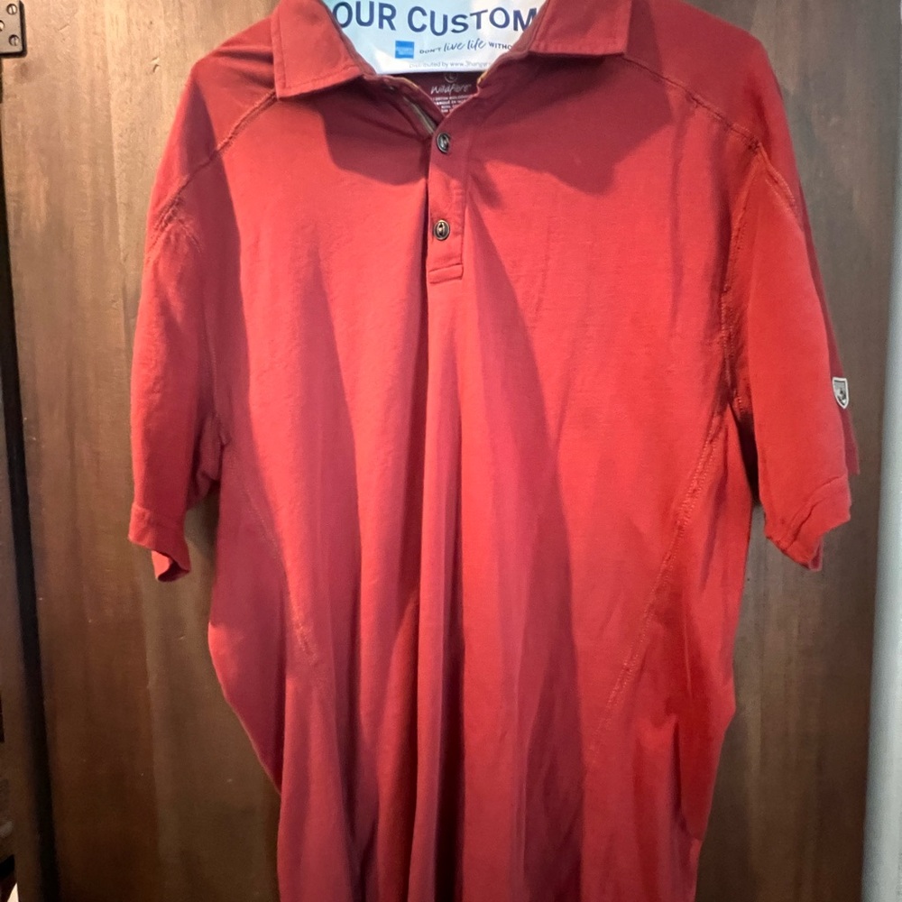 KUHL Red Button-Up Shirt